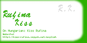rufina kiss business card